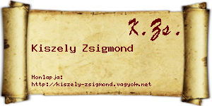 Kiszely Zsigmond névjegykártya