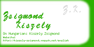 zsigmond kiszely business card